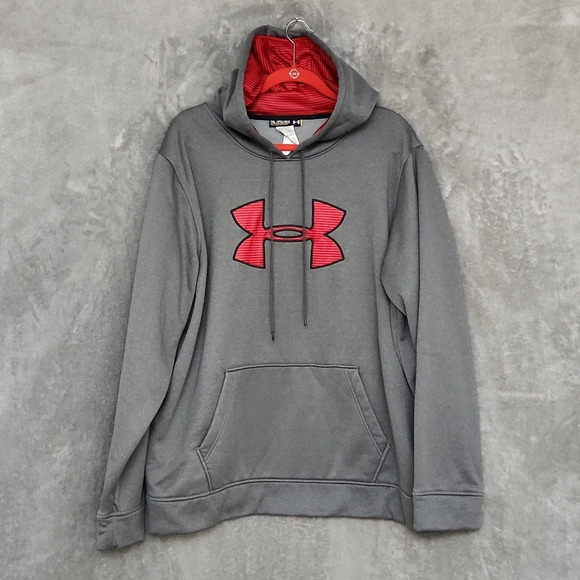 Under Armour Other - NWOT Under Armour gray and red hoodie size 2XL